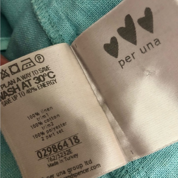 Per Una Turquoise Linen Jacket - Picture 7 of 7